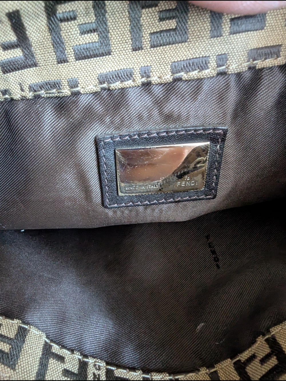 Fendi Zucchino Mamma Baguette Hobo Bag - Picture 8 of 13